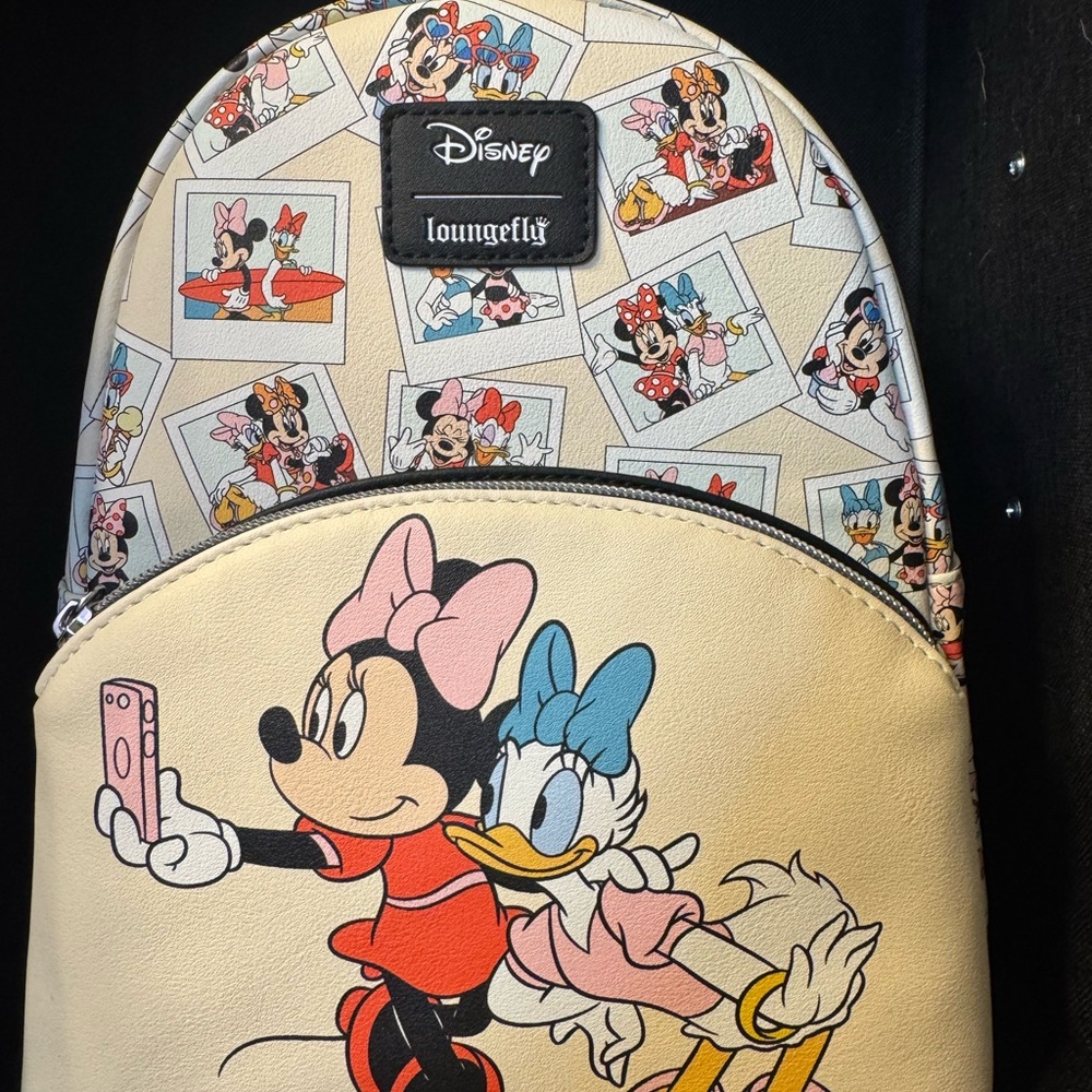 Loungefly Minnie and Daisy Selfie Backpack
